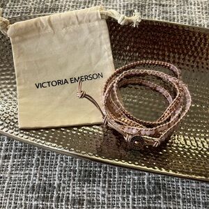Brand new Victoria Emerson, wraparound leather bracelet.